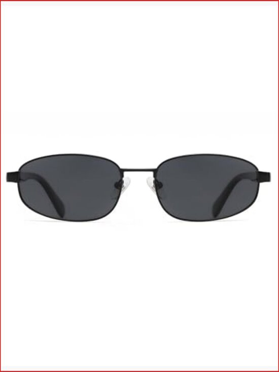 Retro 90s Polarized Oval Rectangle Sunglasses for Women Men Y2k Hexagon Sunnies main image 4